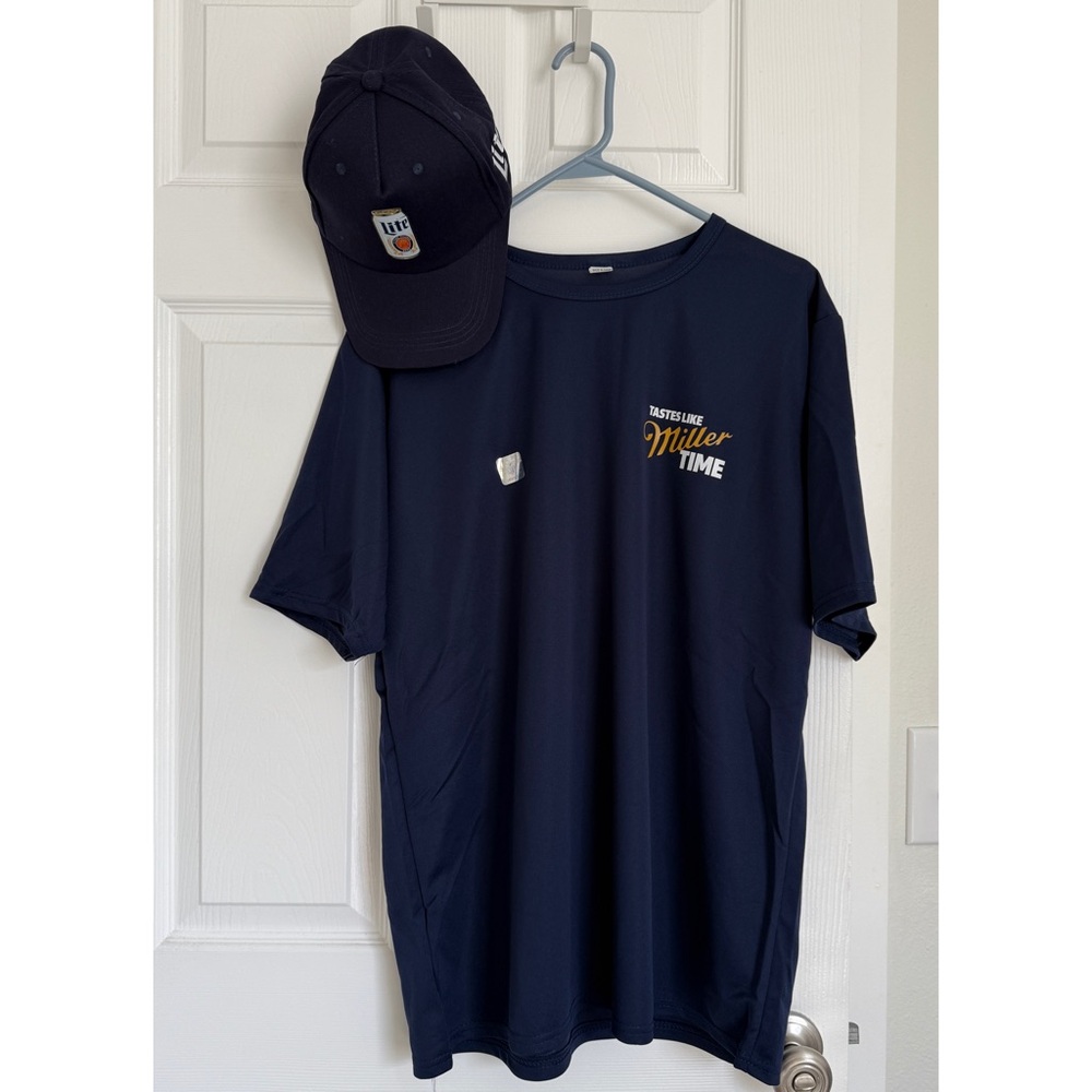 Miller Lite Short Sleeve T-Shirt and Baseball Cap Set